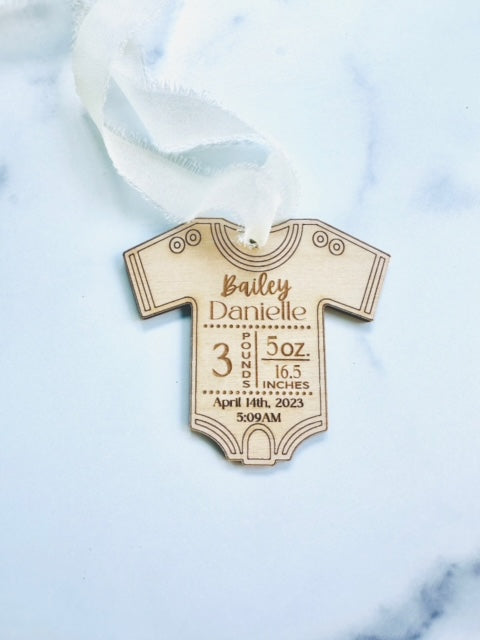 Birth Stat Baby Ornament