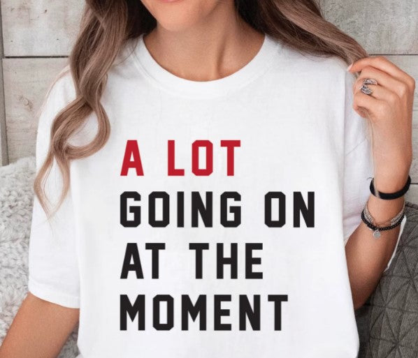 red + black song lyric shirt #1